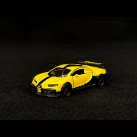 Bugatti Chiron Pur Sport Racing Sports Premium Showbox Yellow / Black 1/59 Majorette 212052793STB