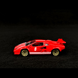 Lamborghini Countach LP400 n° 6 Racing Sports Premium Showbox Red / White 1/59 Majorette 212052793STB