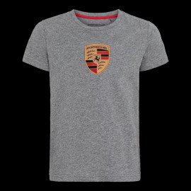 Kids Porsche T-Shirt Ecusson Grey Melange WAP206RESS