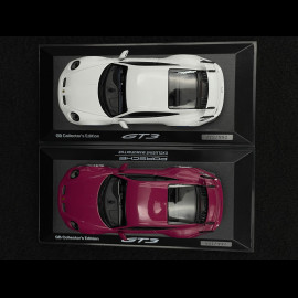 Duo Porsche 911 GT3 Type 992 RHD 2021 Ruby Red / Carrara White 1/43 Minichamps WAP0202710RGT3 / WAP0202720RGT3