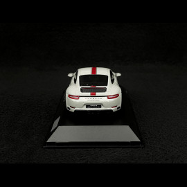 Porsche 911 Carrera GTS type 991 Mk II crayon grey / red stripes 1/43 Spark WAX02020055