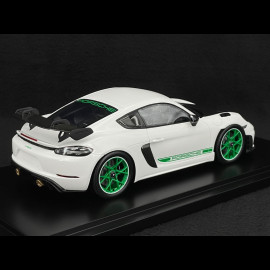 Porsche 718 Cayman GT4 RS Type 982 2021 Weiß / Grüne Streifen 1/18 Spark WAP0214130SCAY