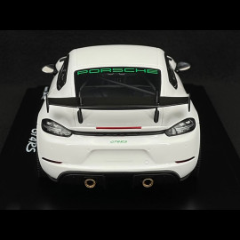 Porsche 718 Cayman GT4 RS Type 982 2021 Weiß / Grüne Streifen 1/18 Spark WAP0214130SCAY