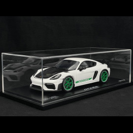 Porsche 718 Cayman GT4 RS Type 982 2021 Weiß / Grüne Streifen 1/18 Spark WAP0214130SCAY