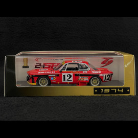 BMW 3.0 CSI n° 12 Sieger 24h Spa 1974 1/43 Spark 43SPA1974