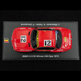 BMW 3.0 CSI n° 12 Sieger 24h Spa 1974 1/43 Spark 43SPA1974