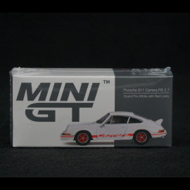 Porsche 911 Carrera RS 2.7 1973 Grand Prix White / Red Stripes 1/64 Mini GT MGT00612-L