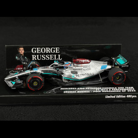 George Russell Mercedes-AMG W13 n° 63 Pole Position GP Hongrie 2022 F1 1/43 Minichamps 417223163