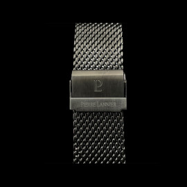 Pierre Lannier Automatikuhr Paddock Hergestellt in Frankreich Metallarmband Schwarz / Orange 338A459