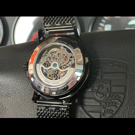 Pierre Lannier Automatikuhr Paddock Hergestellt in Frankreich Metallarmband Schwarz / Orange 338A459