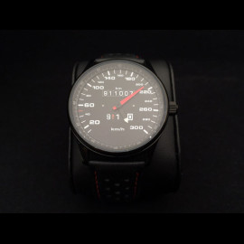 Porsche 911 300 km/h Tachometer Uhr schwarz Gehause / schwarz Wahl / weiße Zahlen