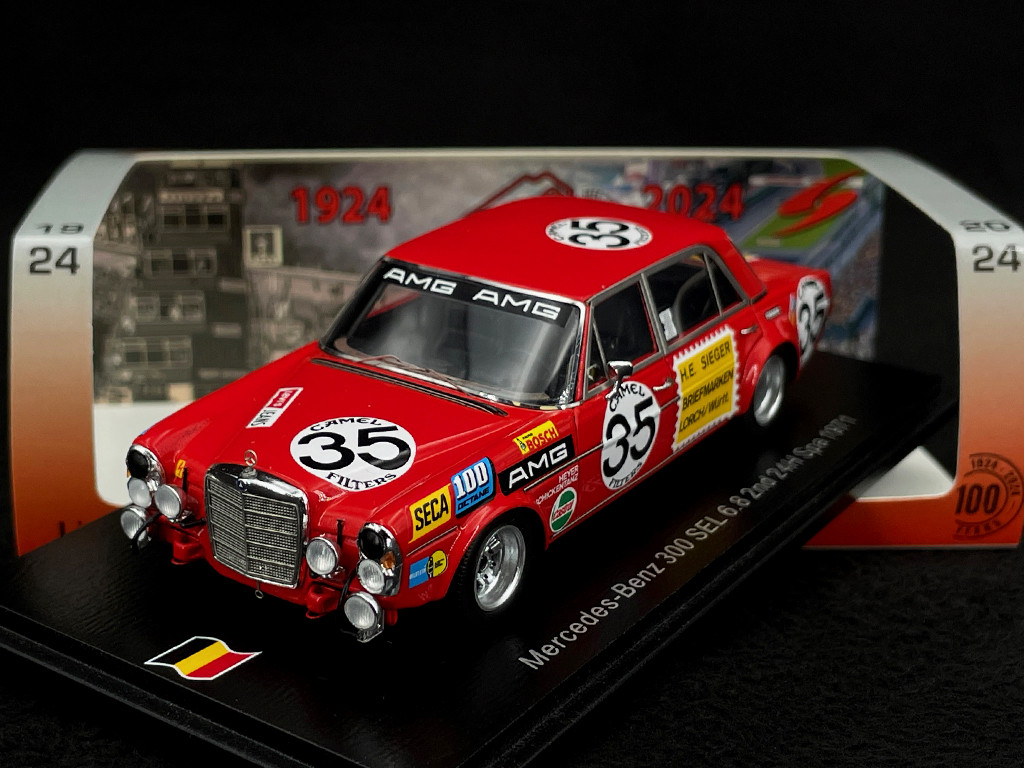 Mercedes-AMG 300 SEL 6.8 n° 35 2nd 24h Spa 1971 1/43 Spark 