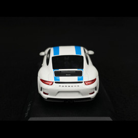 Porsche 911 R type 991 2016 weiß blaue Streifen 1/43 Minichamps 413066276