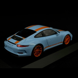 Porsche 911 R type 991 2016 gulf blue orange stripes 1/43 Minichamps 413066262