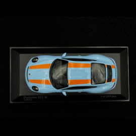 Porsche 911 R type 991 2016 gulf blue orange stripes 1/43 Minichamps 413066262