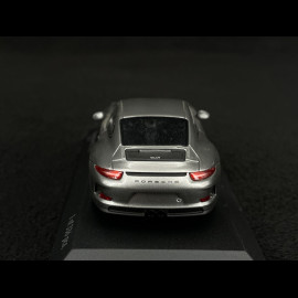 Porsche 911 R type 991 2016 Rhodium Silber metallic schwarze  Seitenband 1/43 Minichamps 410066221