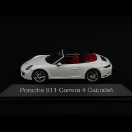 Porsche 911 Carrera 4 Cabriolet Type 991 2016 White 1/43 Herpa 71116