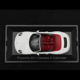 Porsche 911 Carrera 4 Cabriolet Type 991 2016 Weiß 1/43 Herpa 71116