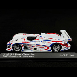 Audi R8 n° 38 ALMS Petit Le Mans 2001 1/43 Minichamps 400010938