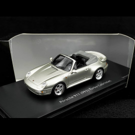 Porsche 911 type 993 Turbo Cabriolet silbergrau metallic 1/43 Schuco 450887900