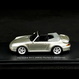 Porsche 911 type 993 Turbo Cabriolet silbergrau metallic 1/43 Schuco 450887900