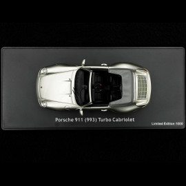 Porsche 911 type 993 Turbo Cabriolet silbergrau metallic 1/43 Schuco 450887900