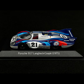 RARE - Hand-Signed by Norbert Singer - Porsche 917 LH Le Mans 1971 n° 21 Martini Larousse Elford 1/43 Minichamps WAP02004397