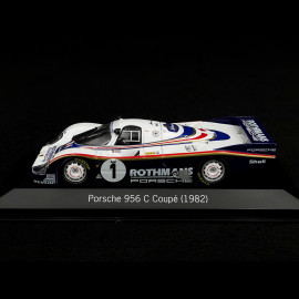 RARE - Handsigniert von Norbert Singer - Porsche 956 C Sieger Le Mans 1982 n° 1 Rothmans 1/43 Minichamps WAP02004697