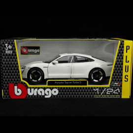 Porsche Taycan Turbo S 2019 Carrara white 1/24 Bburago 21098W