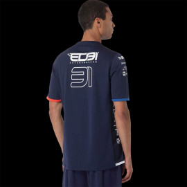 Alpine T-shirt F1 Team Esteban Ocon n° 31 Kappa Navy Blue 381Z62-A04 - men