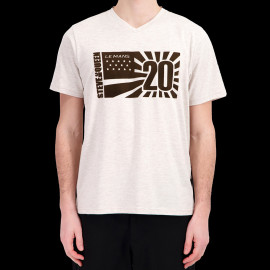 Steve McQueen T-shirt Le Mans n° 20 Flag Sand SQ242SSM05-602 - Men