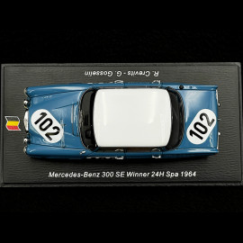 Mercedes-Benz 300 SE n° 102 Sieger 24h Spa 1964 1/43 Spark 43SPA1964