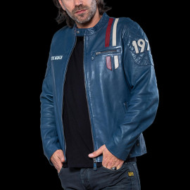 Steve McQueen Jacket Le Mans 1971 Leather Royal Blue 27502-0012 - men