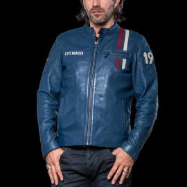 Steve McQueen Jacke Le Mans 1971 Leder Königsblau 27502-0012 - Herren