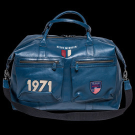 Maxi Ledertasche Steve McQueen Le Mans 1971 Weekender 72h Königsblau 27489-0012