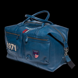 Maxi Ledertasche Steve McQueen Le Mans 1971 Weekender 72h Königsblau 27489-0012