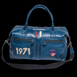 Große Ledertasche Steve McQueen Le Mans 1971 Weekender 48h Königsblau 27490-0012