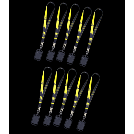 Set of 10 Porsche Keychain black / yellow GT4 Clubsport Collection WAP3400020LCLS