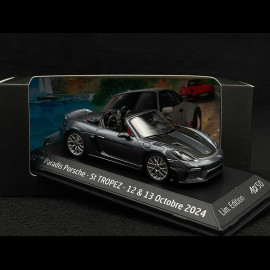 Porsche 718 Spyder RS Type 982 2024 Paradis Porsche St Tropez 2024 Vanadium Grey Metallic 1/43 Spark WAP0202140RSPY