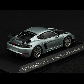 Porsche 718 Cayman GT4 RS 2022 Paradis Porsche St Tropez 2024 Azzuro Thetys Metallic 1/43 Minichamps WAP0200020NGT4