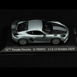 Porsche 718 Cayman GT4 RS 2022 Paradis Porsche St Tropez 2024 Azzuro Thetys Metallic 1/43 Minichamps WAP0200020NGT4