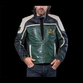 Leather Jacket 24h Le Mans Dark Green Lino 27475-3037 - men