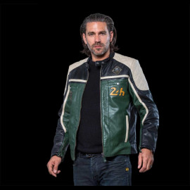 Leather Jacket 24h Le Mans Dark Green Lino 27475-3037 - men