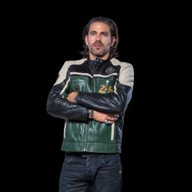 Leather Jacket 24h Le Mans Dark Green Lino 27475-3037 - men