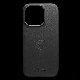 Porsche Hard Case Cayenne iPhone 16 Pro Black Leather WAP0300080SCYE