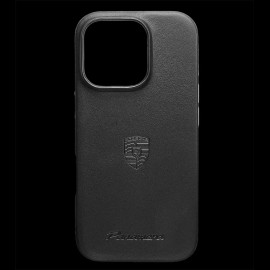 Porsche Hard Case Panamera iPhone 16 Pro Black Leather WAP0300090SPAN