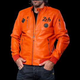 Leather Jacket 24h Le Mans Orange Travis 27477-2090 - men