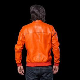 Leather Jacket 24h Le Mans Orange Travis 27477-2090 - men