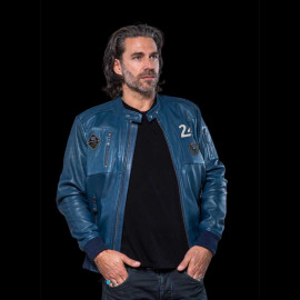 Leather Jacket 24h Le Mans Royal Blue Travis 27477-0012 - men