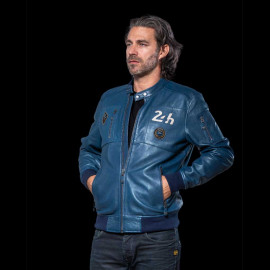 Leather Jacket 24h Le Mans Royal Blue Travis 27477-0012 - men